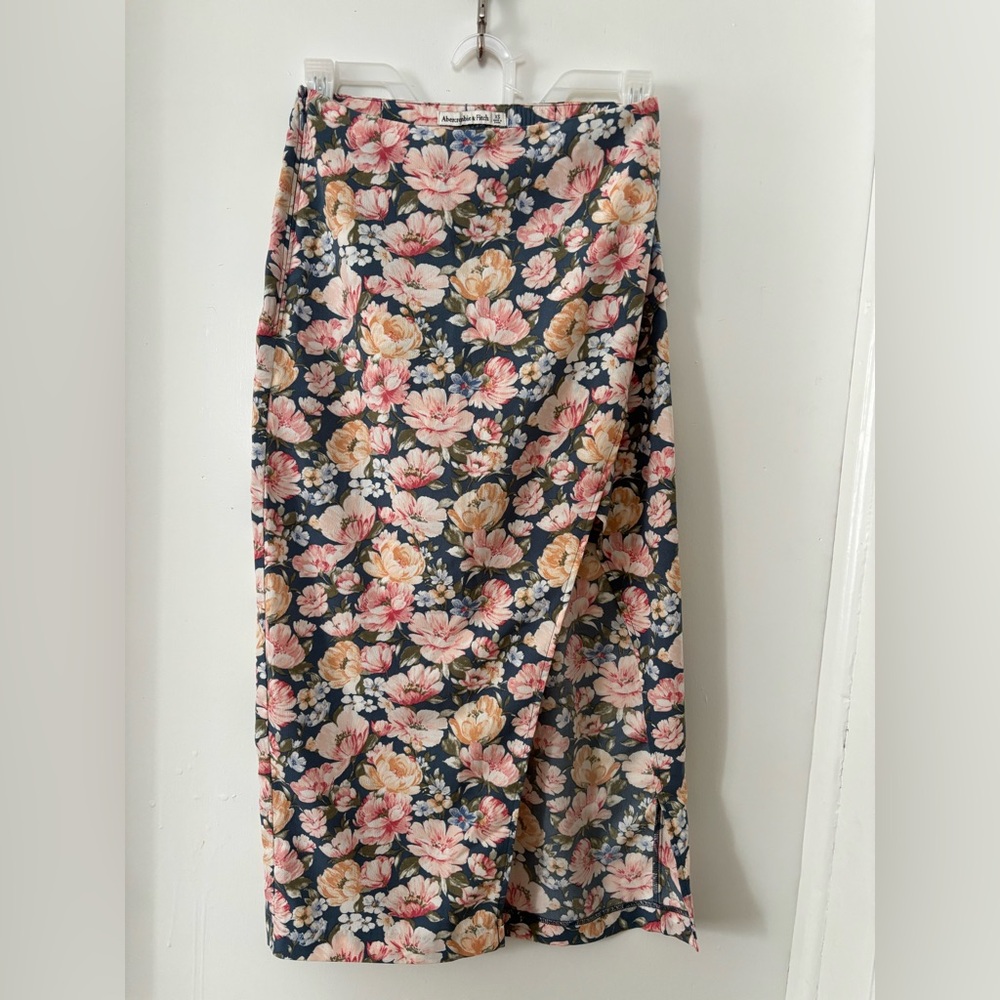 Abercrombie & Fitch Floral Pencil Skirt - Pink and Blue